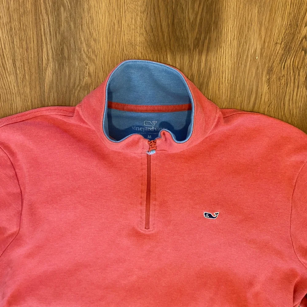 Vineyard Vines Red Quarter-Zip Pullover - Picture 3 of 4